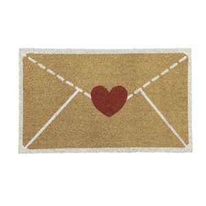 New My Texas House 2026 Valentine Heart Envelope 18” x 30” Coir Door Mat